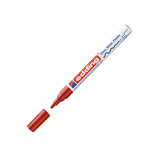 EDDING/艾迪 油漆笔 751 002细嘴1~2mm 耐温400℃ 红色 1支