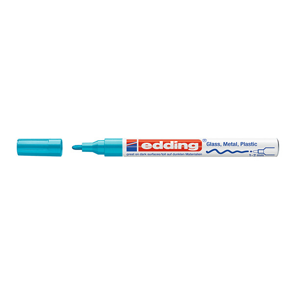 EDDING/艾迪 油漆笔 751 010细嘴1~2mm 耐温400℃ 浅蓝色 1支