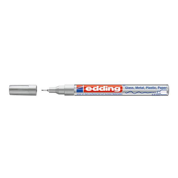 EDDING/艾迪 油漆笔 780 特细嘴0.8mm 耐温400℃ 银色 10支 1盒