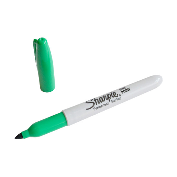 SHARPIE/三福 1mm油性记号笔 30004 绿色 1mm 12支 1盒