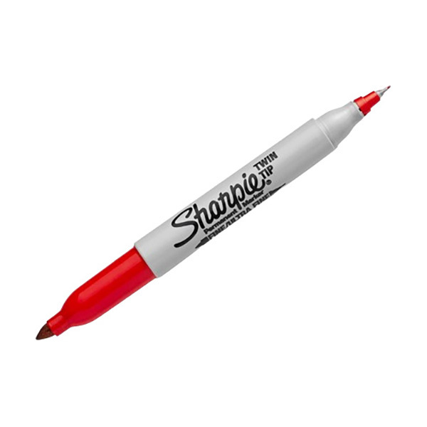 SHARPIE/三福 双头油性记号笔 32002 红色1.0mm/0.4mm 1支
