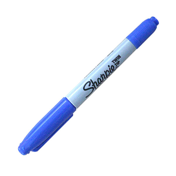 SHARPIE/三福 双头油性记号笔 32003 蓝色 1mm/0.4mm 12支 1盒