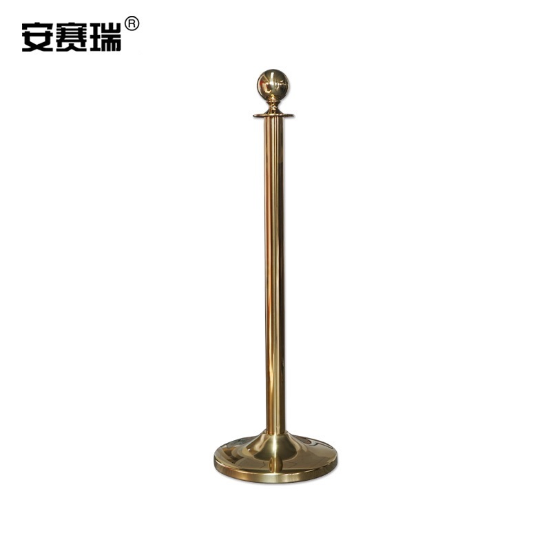SAFEWARE/安赛瑞 不锈钢金色礼宾柱 14507 高1m 立柱Φ51mm 底盘Φ320mm 金色 1个