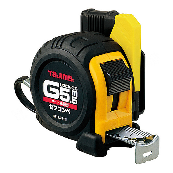 TAJIMA/田岛 G-LOCK型卷尺配安全别扣 1001-1660 5.5M×25mm 配安全别扣 1把