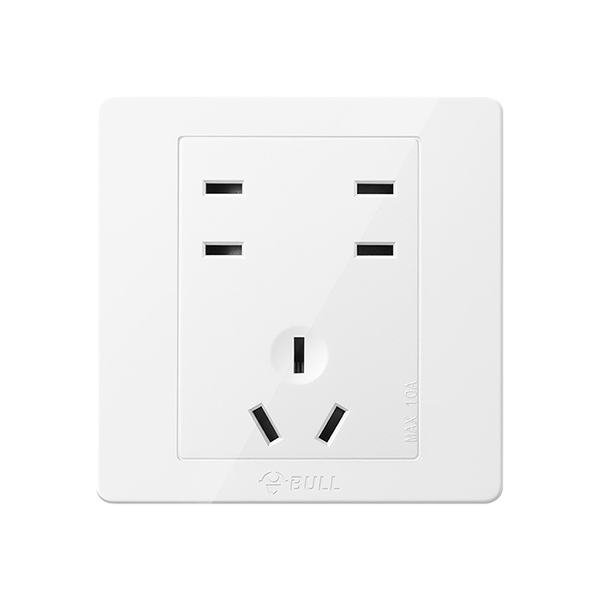BULL/公牛 二位二极+三极连体插座 G06Z323SR 10A 250V 白色 暗装 老款G06Z323 新旧混发 1个