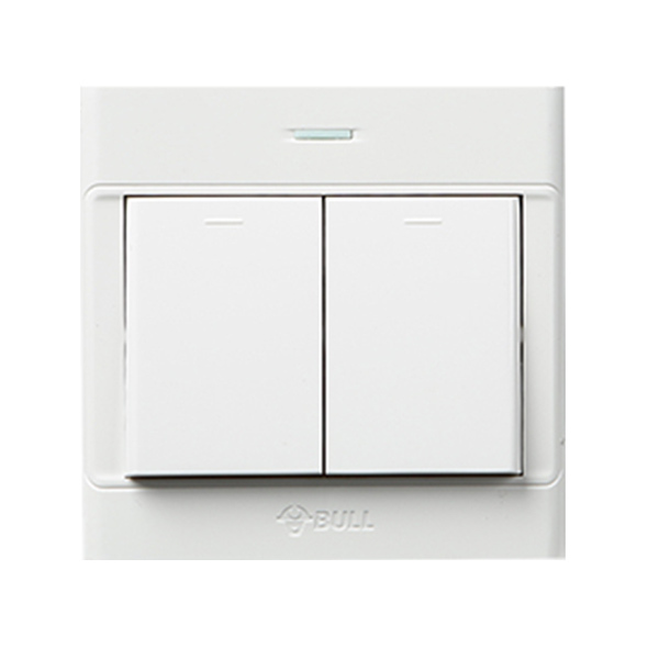 BULL/公牛 G09系列二位单极带荧光开关 G09K211Y 10AX250V 明装 1个