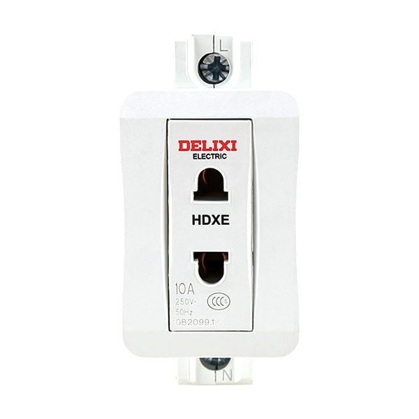 DELIXI/德力西 HDXE模数化插座 HDXE 插座 二插 10A TM 1个