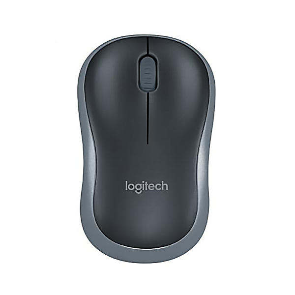 LOGITECH/罗技 鼠标 M186 黑色灰边 1个