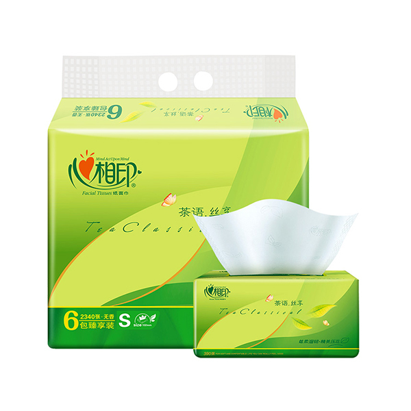 MIND ACT UPON MIND/心相印 【EVM专用】茶语丝享系列软抽 EVM-软抽-6包 3层130抽 132*190mm 6包/提 1提