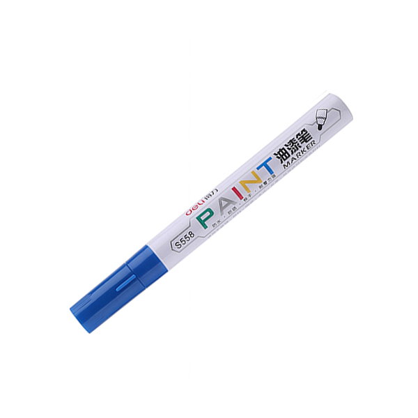 DELI/得力 油漆笔 S558 2mm 蓝色 1支