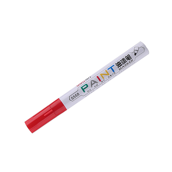 DELI/得力 油漆笔 S558 2mm 红色 1支