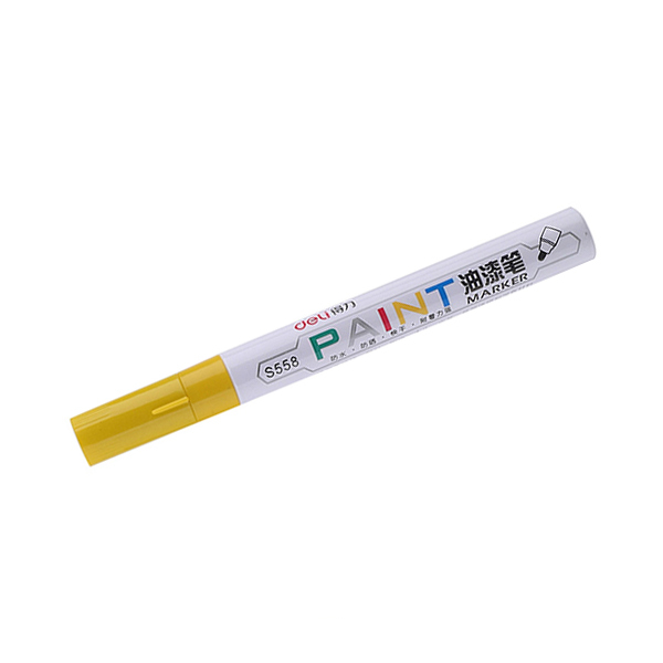 DELI/得力 油漆笔 S558 2mm 黄色 1支