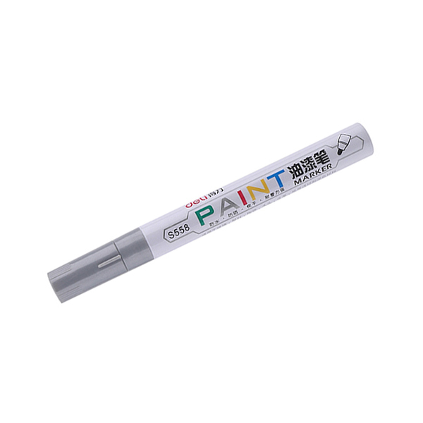 DELI/得力 油漆笔 S558 2mm 银色 1支