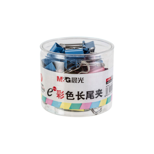 M&G/晨光 Eplus彩色长尾夹 ABS92741 25mm 混色 48只 1筒