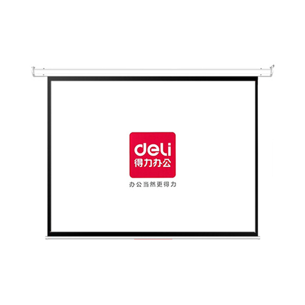 DELI/得力 电动遥控投影幕(白色) 50440 100英寸(4 3) 不含安装 1件