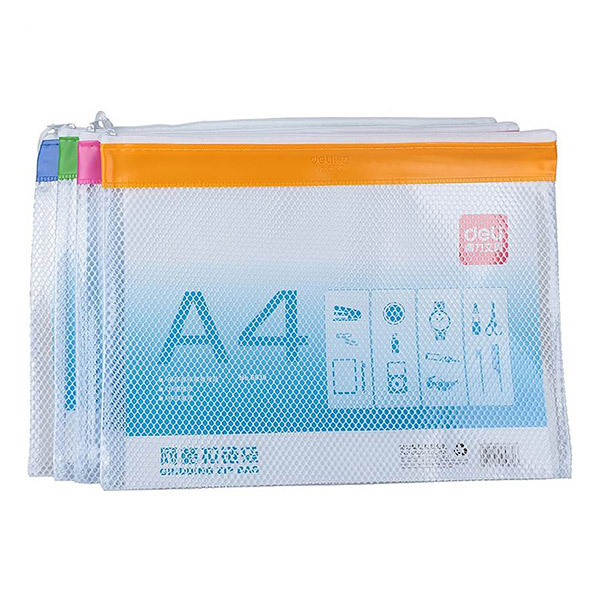 DELI/得力 网格拉链袋 5830 A4 颜色随机 1只