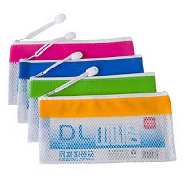 DELI/得力 网格拉链袋 5833 A5.5 颜色随机 1只