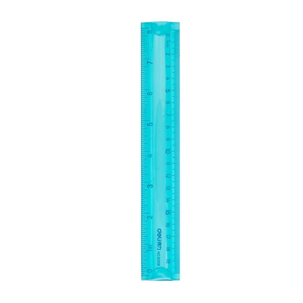DELI/得力 塑料软尺 6208 20cm 蓝色/绿色 颜色随机 1只