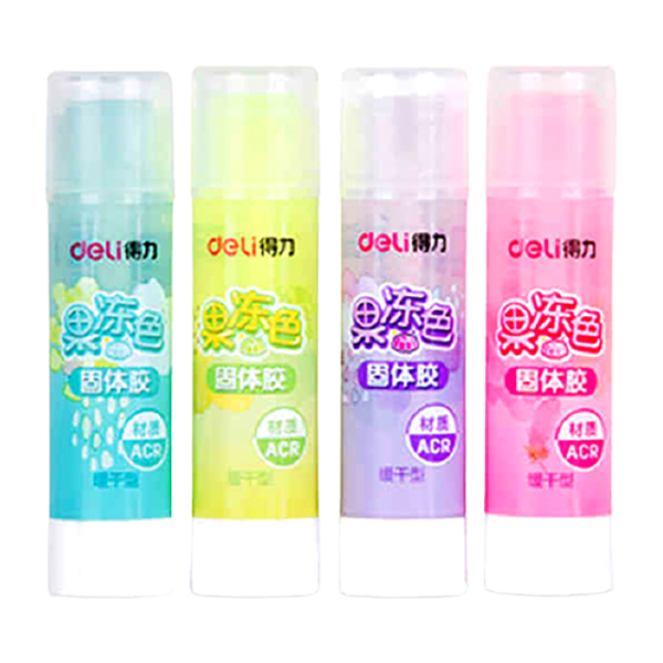 DELI/得力 果冻色固体胶 9626 8g 包装颜色随机 1只