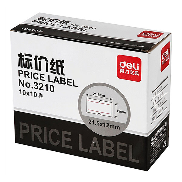 DELI/得力 标价纸 3210 适用7505标价机 10卷 1筒