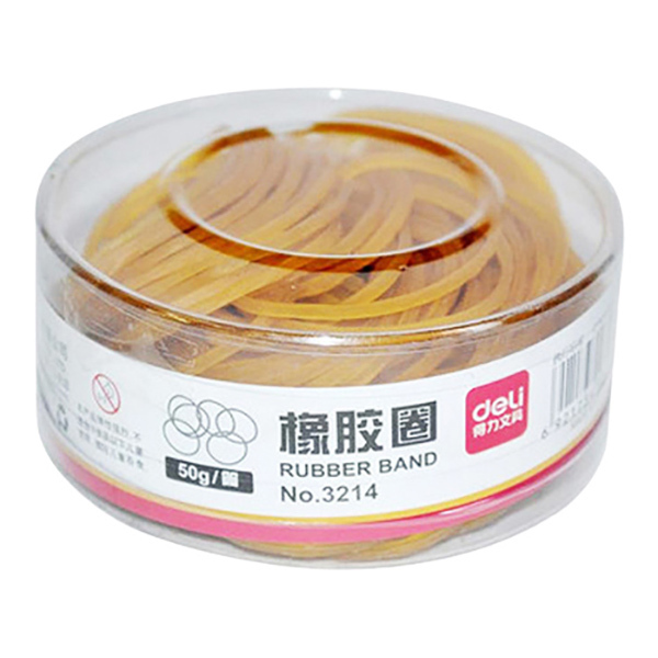 DELI/得力 橡胶圈 3214 50g 黄色 1筒
