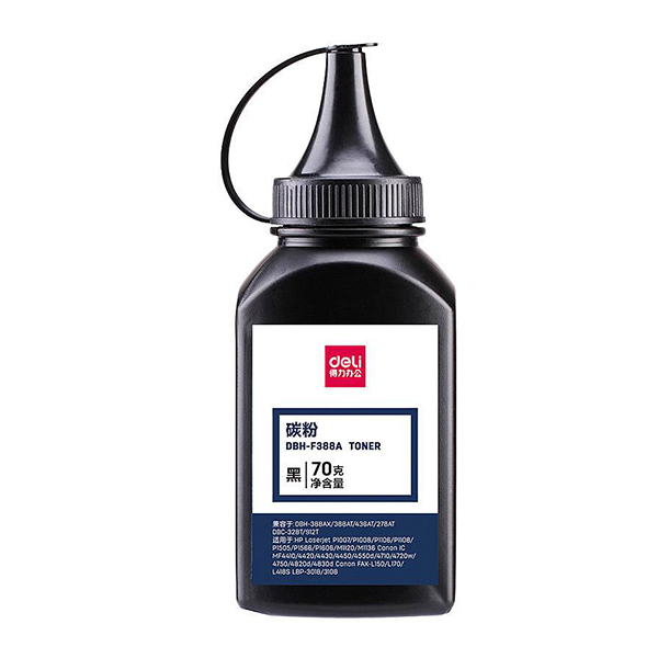 DELI/得力 六瓶装特惠碳粉套装 DBH-F388A-6 黑色 70g×6 1套