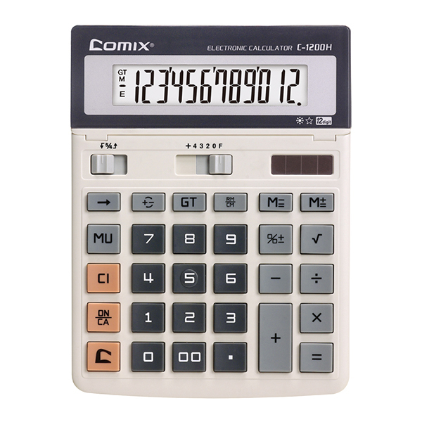 COMIX/齐心 计算器 C-1200H 白色 1个