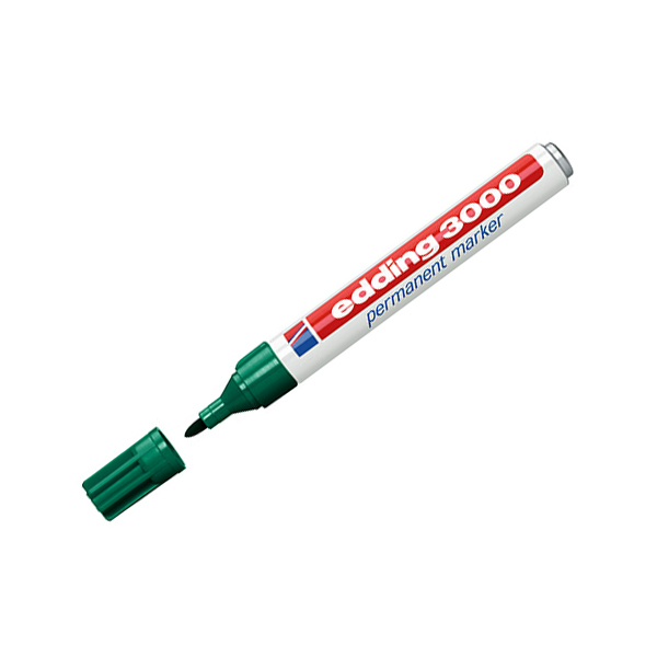 EDDING/艾迪 永久记号笔 3000 圆嘴1.5~3mm 004绿色 1支