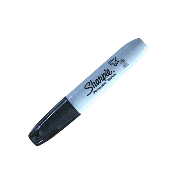 SHARPIE/三福 油性无尘净化记号笔 38201 黑色4.0mm 方嘴 1支