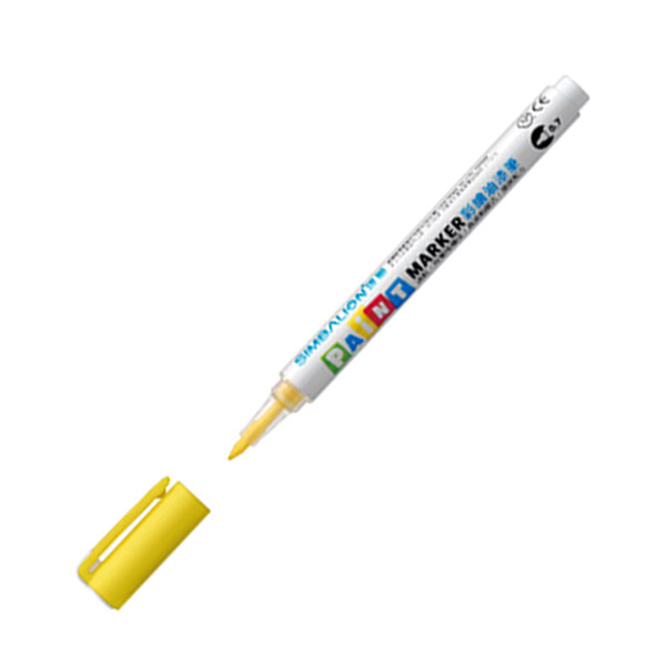 SIMBALION/雄狮 0.7mm彩绘油漆笔 VN3007 黄色 0.7mm 12支 1盒