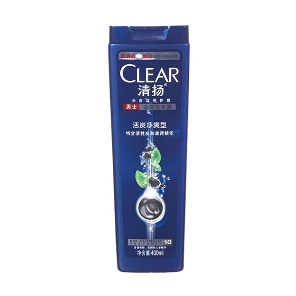 CLEAR/清扬 男士去屑洗发露活炭净爽型 6902088115369 400g 1瓶