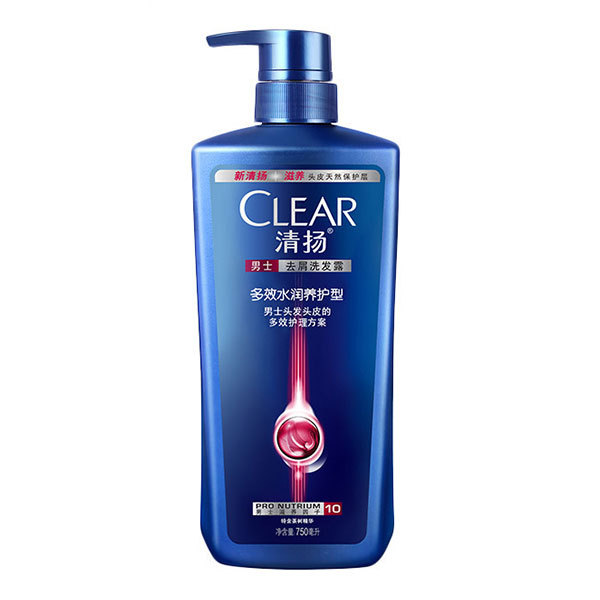 CLEAR/清扬 男士去屑洗发露多效水润型 6902088113099 750g 1瓶
