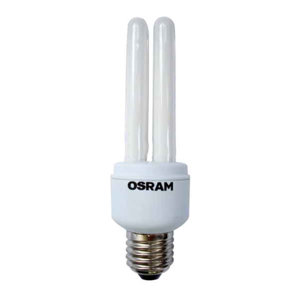 OSRAM/欧司朗 2U型节能灯 T3 220V 7W 865白光 E27 Φ45*124mm 1个