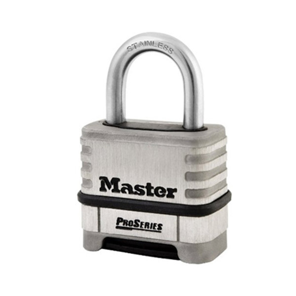 MASTERLOCK/玛斯特锁 高安全性密码挂锁 1174 银黑色 锁钩净高28mm 1把