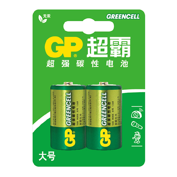 GP/超霸 碳性电池 GP13G BJ2 1号 2粒装 1包