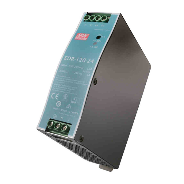 MW/明纬 EDR-120系列120W工业用DIN导轨型单组输出电源供应器 EDR-120-24 1个