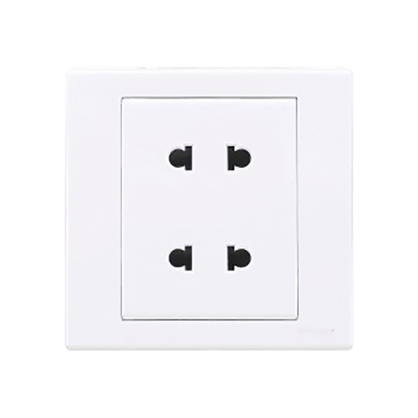 SCHNEIDER/施耐德电气 Adora如意系列10A 250V 双联二极扁圆插座 EV426U2 1个