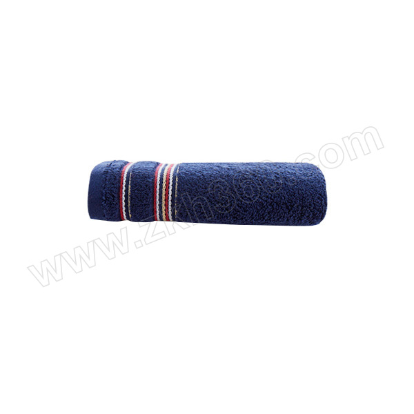 KING SHORE/金號 條紋緞檔純棉毛巾 GA1067A 30×58cm 藍色 100%純棉(緞檔及裝飾部分除外) 78g 1條 銷售單位：條