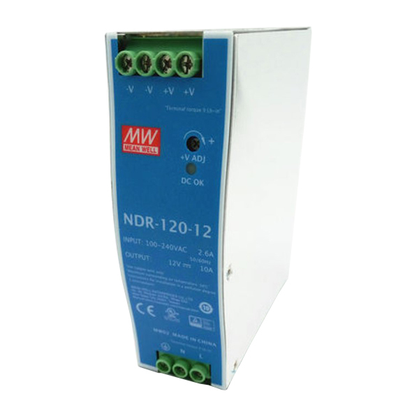 MW/明纬 NDR-120系列120W工业用DIN导轨型单组输出电源供应器 NDR-120-12 1个