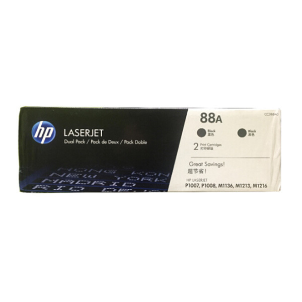 HP/惠普 88A 硒鼓(双包装) CC388AD 黑色 1件