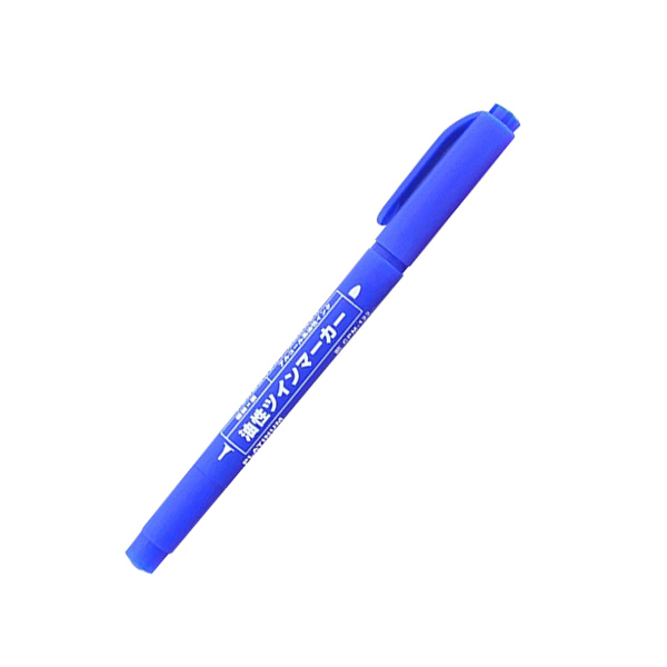 PLATINUM/白金 小双头记号笔 CPM-122 蓝色 小头0.4mm 大头1.2mm 10支 1支