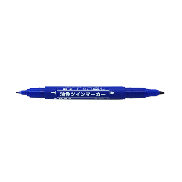 PLATINUM/白金 油性小双头蓝色记号笔 CPM-122 蓝色 1盒