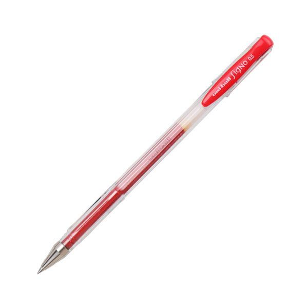 UNI/三菱 UM-100 中性笔 UM-100 红色 0.5mm (替芯UMR-5)10支/盒 1盒