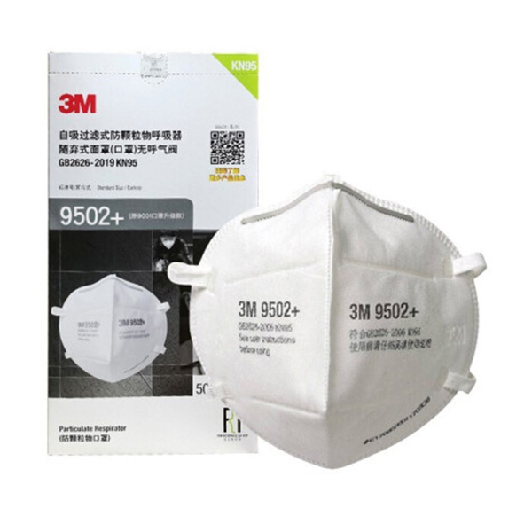 3M 9500系列折叠式防颗粒物口罩 9502+ KN95 头戴式 1包