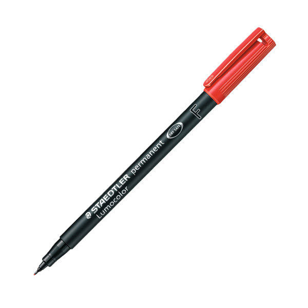 STAEDTLER/施德楼 速干油性笔 F318 0.6mm 红色 10支 1盒