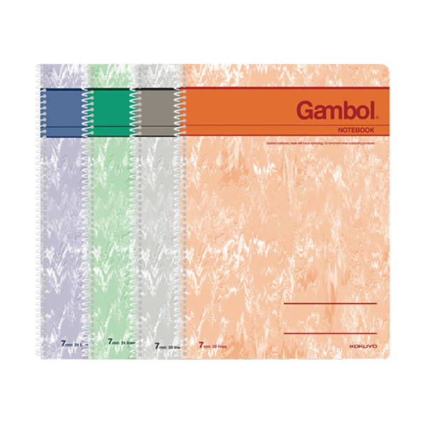 GAMBOL/渡边 线圈本 S5503 A5 50页×12本 颜色随机 1包