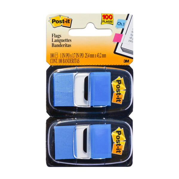 3M 抽取式 指示标签 680BE2 25.4×43.2mm 2×50页 蓝色 新老包装更替中 1包
