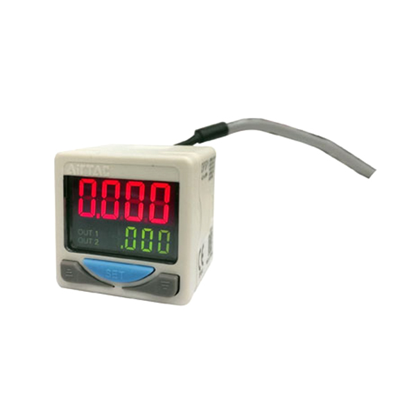 AIRTAC/亚德客 DPS系列电子式数显压力开关 DPSP1-10050 压力范围-100~1000kPa 接口Rc1/8 PNP DIN插座式 线长5m 1个