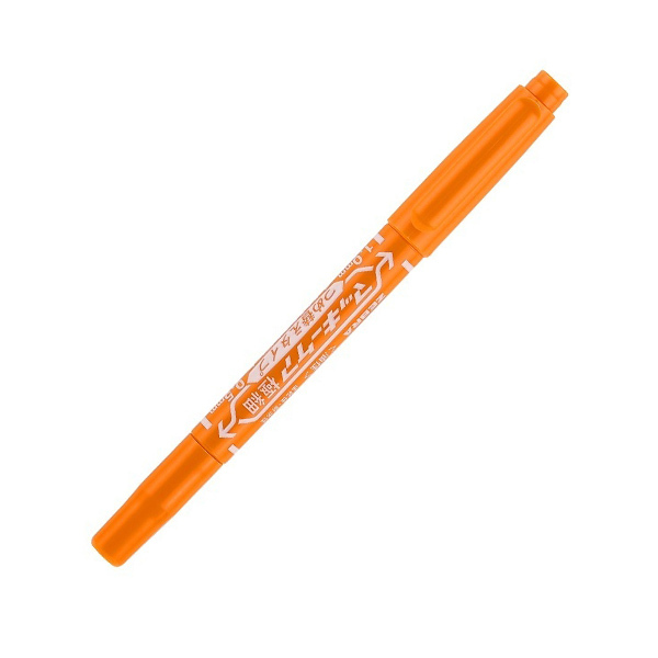 ZEBRA/斑马 YYTS5 小麦奇双头油性记号笔 YYTS5 橙色 细头1.0-1.3mm 极细头 0.5mm 1支