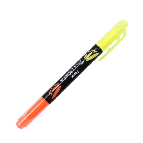PENTEL/派通 双头双色荧光笔 SLW8 1~3.5mm 橙色+黄色 1支